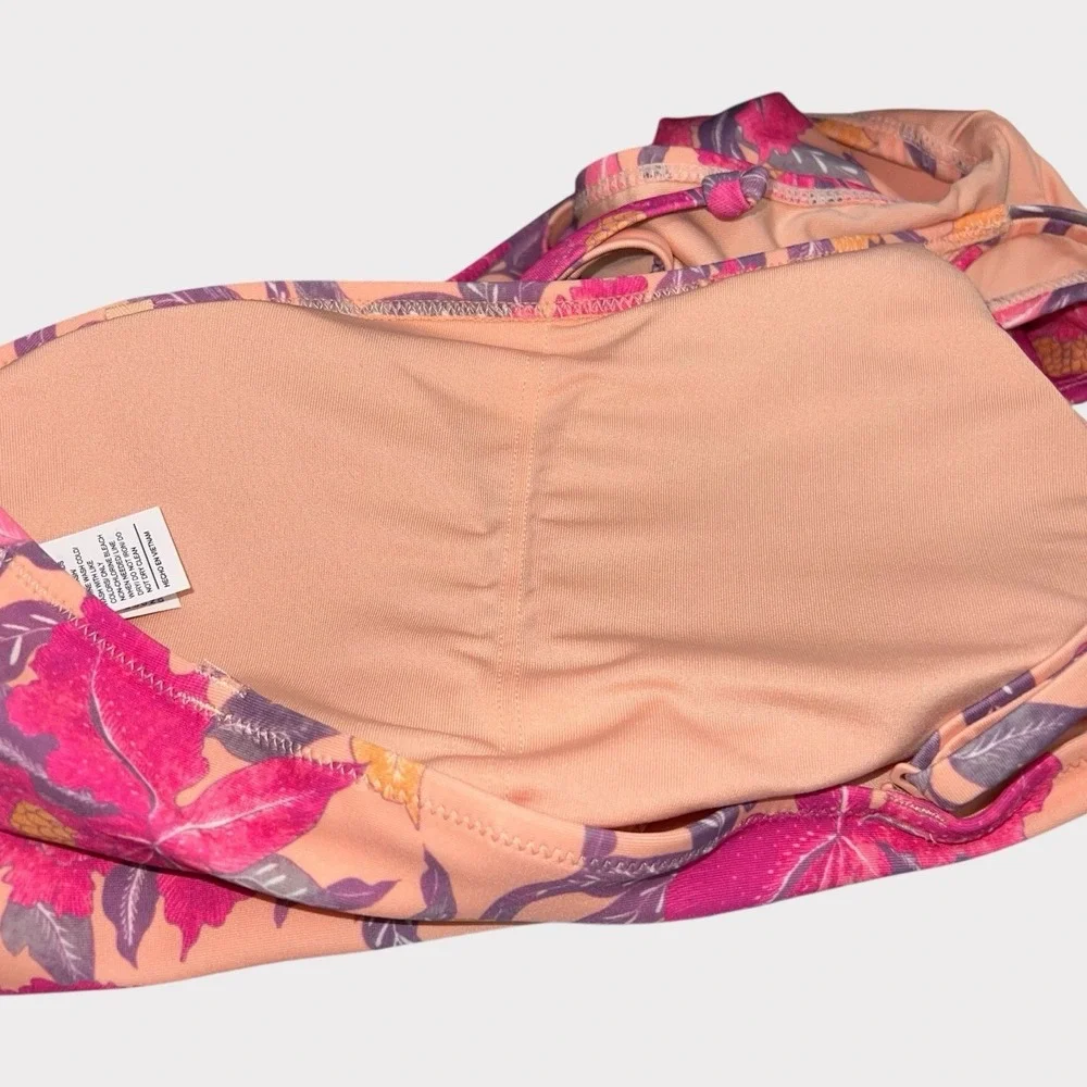 Old Navy Floral One Shoulder Bikini‎ Set Small Top XS Bottoms Boho Tropical
